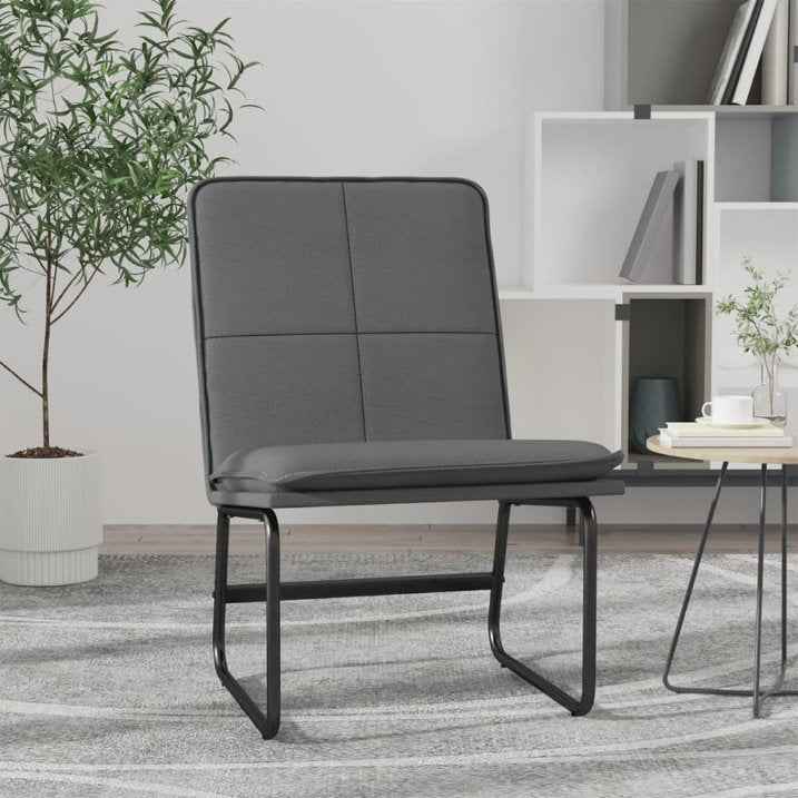 vidaXL Cadeira lounge 54x75x76 cm couro artificial preto
